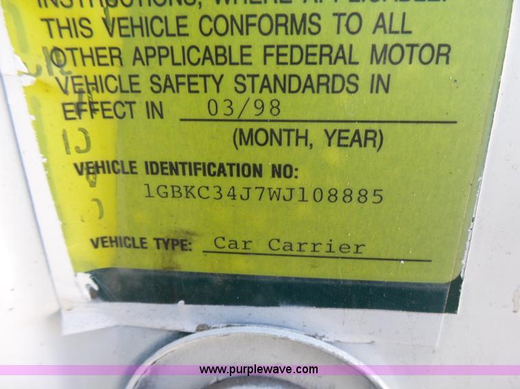 image for item L5474 1998 Chevrolet 3500HD rollback truck