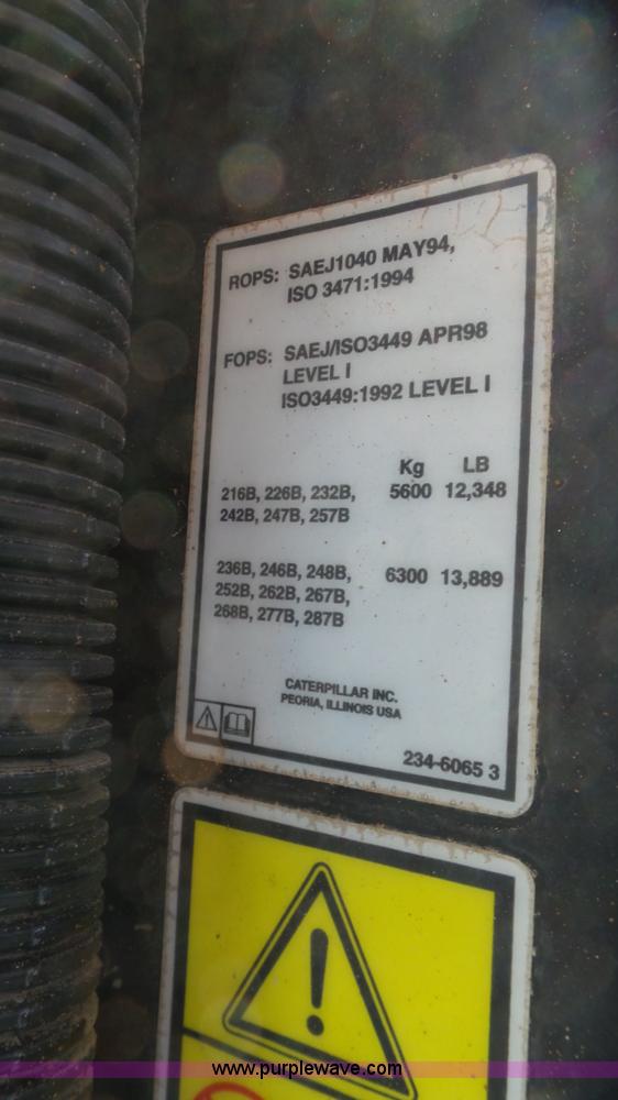 image for item L6536 2007 Caterpillar 236B skid steer