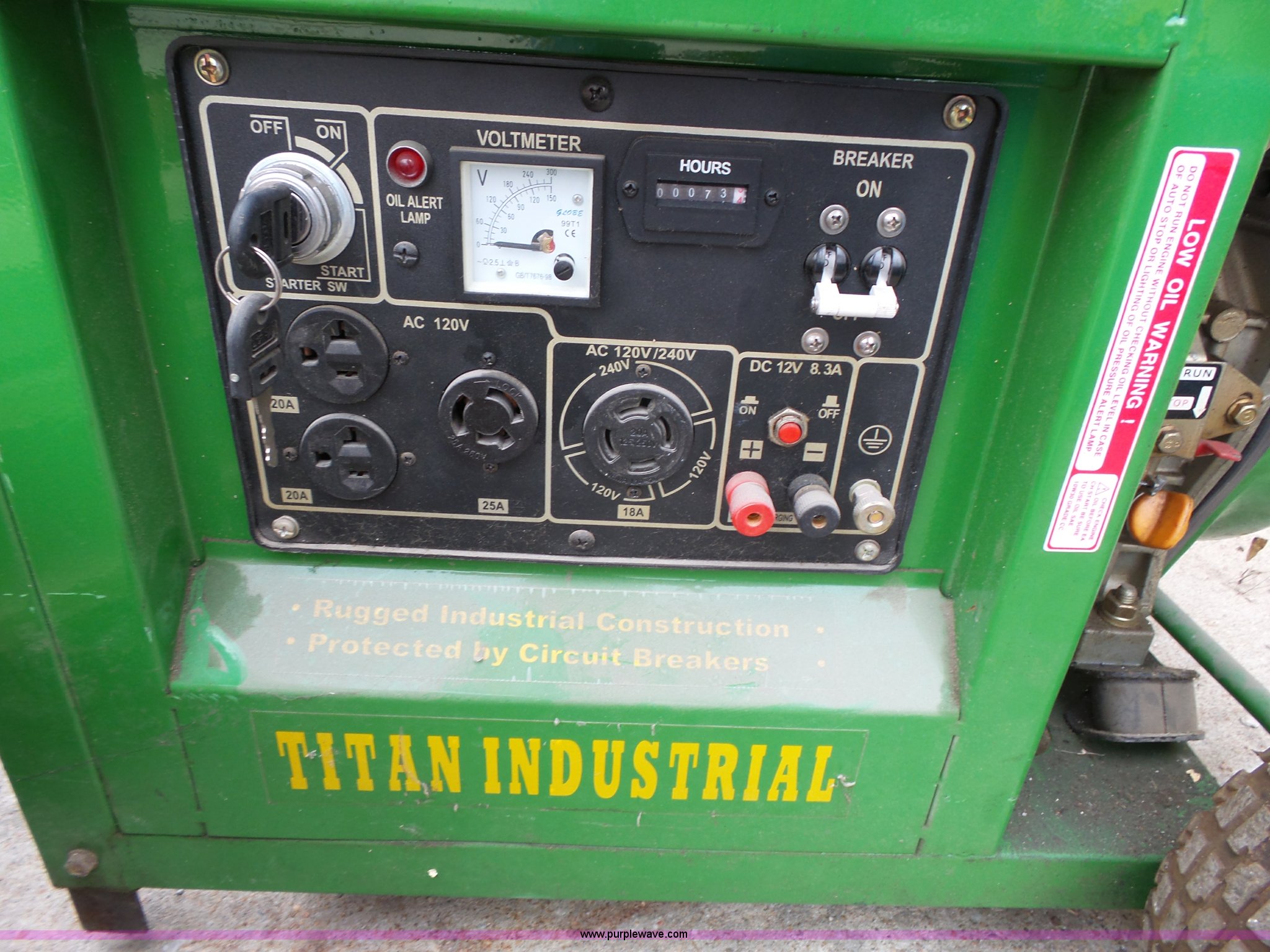 Titan Industrial 6500 generator in Topeka, KS Item BN9679 sold