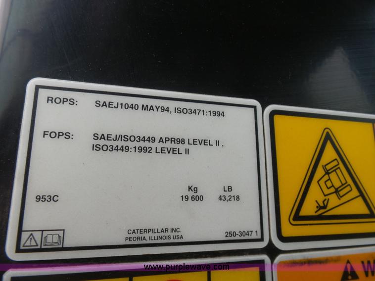 image for item L3040 2005 Caterpillar 953C crawler loader