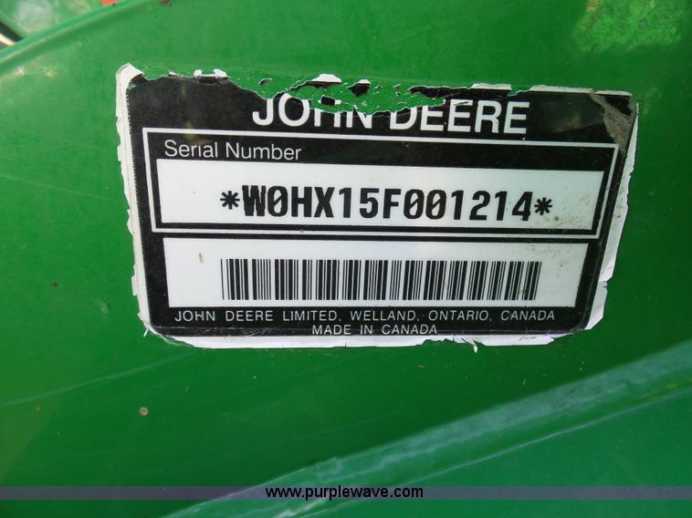 image for item L3177 John Deere HX15 rotary mower