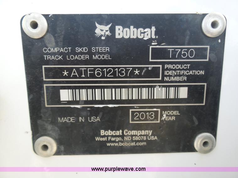 image for item L3200 2013 Bobcat T750 skid steer