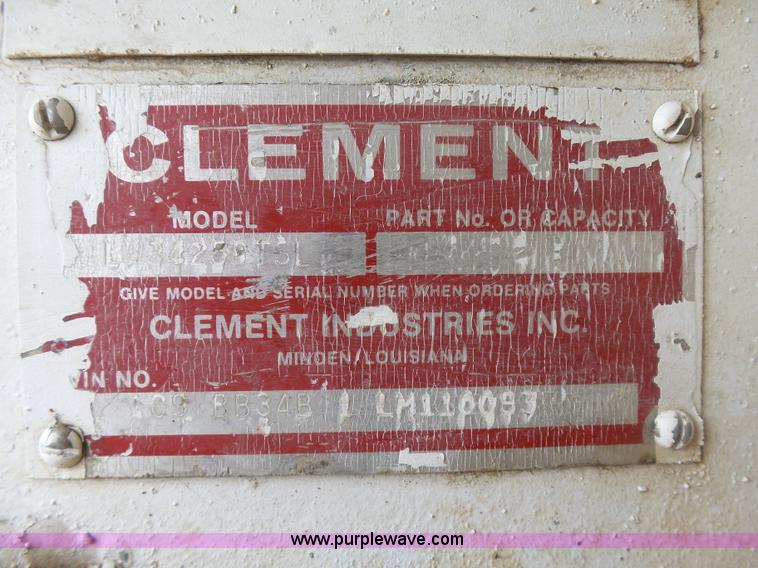 image for item J1680 1990 Clement LW34258TSL dump trailer