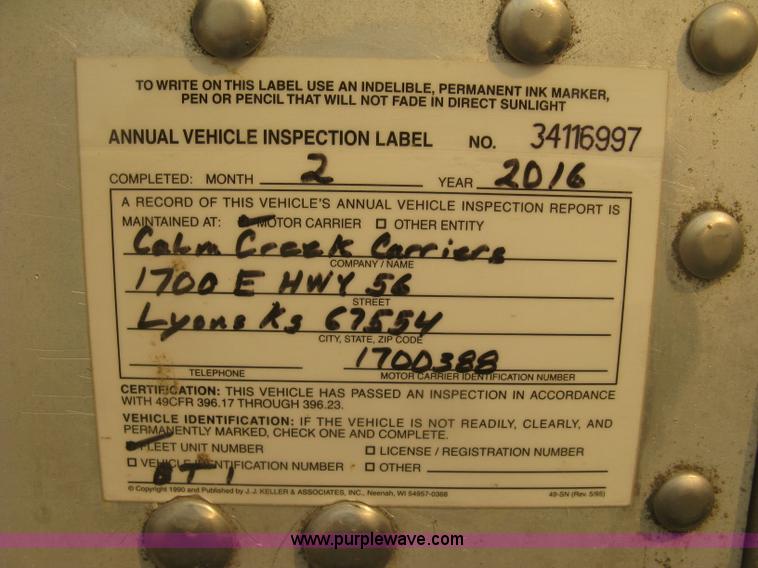 image for item J2848 2008 Wilson DWBT-600 Patriot belt trailer