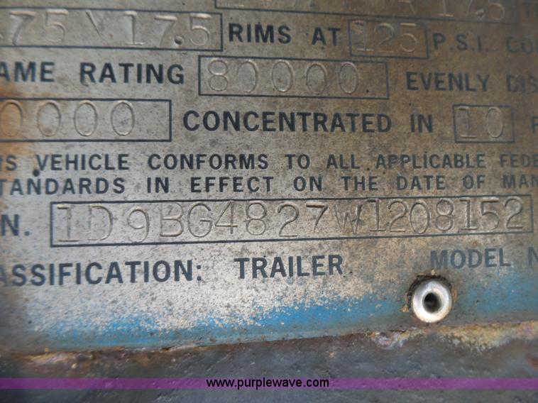 image for item L5475 1998 Doonan drop deck trailer