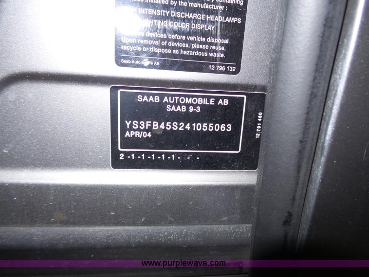 image for item J4153 2004 Saab 9-3