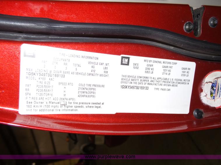 image for item J4156 2003 Cadillac Seville STS