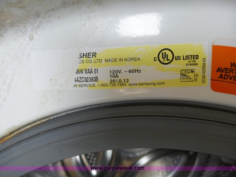 image for item BE9837 Samsung washer and dryer