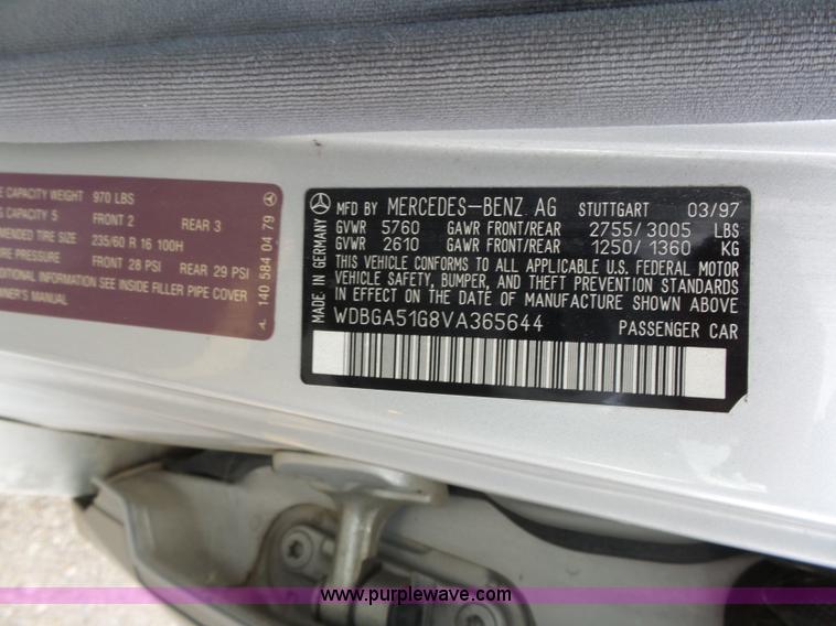 image for item J4203 1997 Mercedes Benz S500