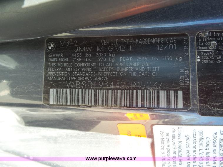 image for item J4212 2002 BMW M3