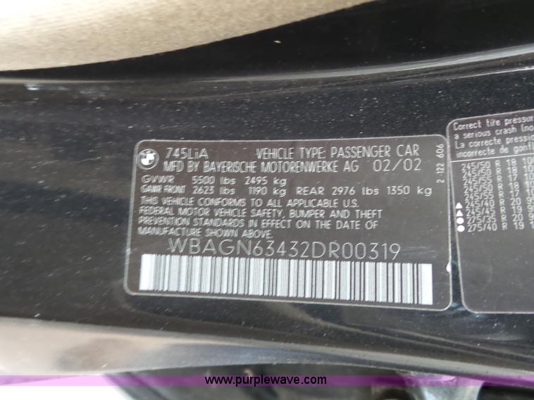 image for item J4243 2002 BMW 745Li