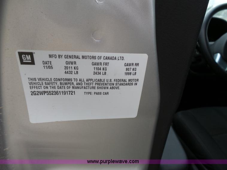 image for item L3712 2006 Pontiac Grand Prix