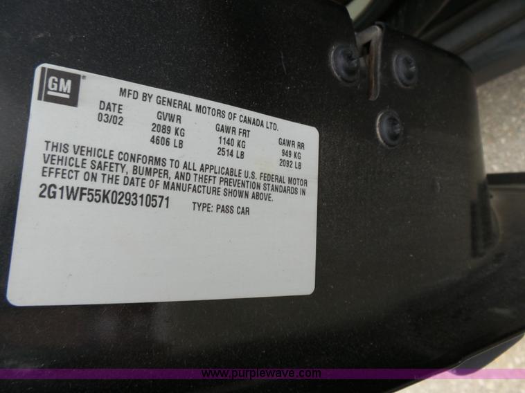 image for item L3716 2002 Chevrolet Impala