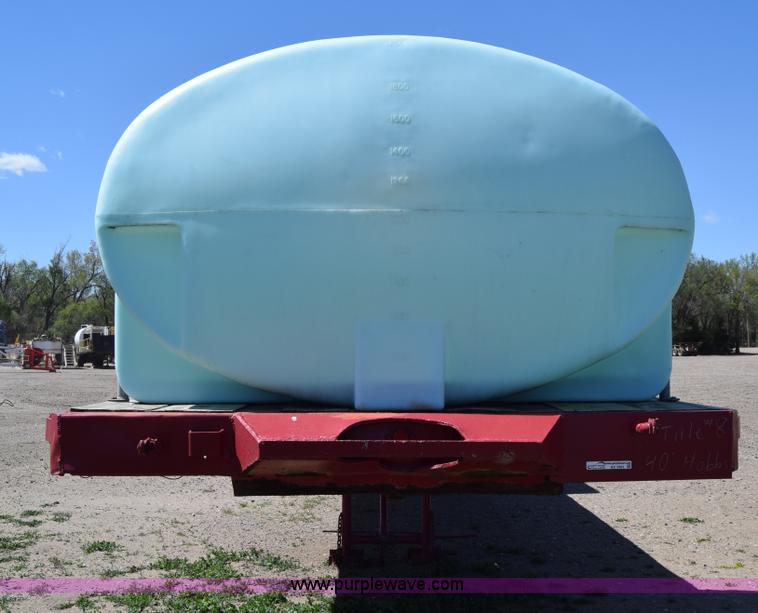 image for item BX9963 1980 Hobb flatbed trailer with poly tanks