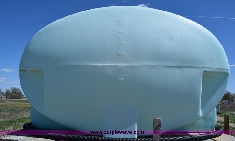 image for item BX9963 1980 Hobb flatbed trailer with poly tanks