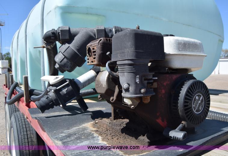 image for item BX9963 1980 Hobb flatbed trailer with poly tanks