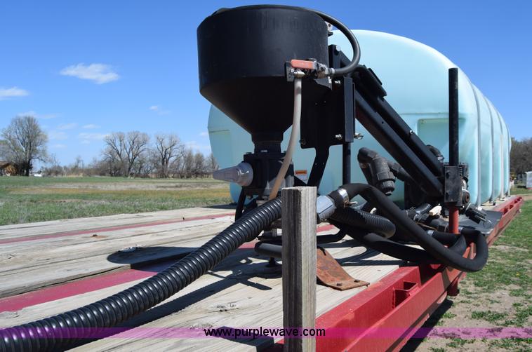 image for item BX9963 1980 Hobb flatbed trailer with poly tanks