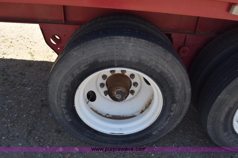 image for item BX9963 1980 Hobb flatbed trailer with poly tanks