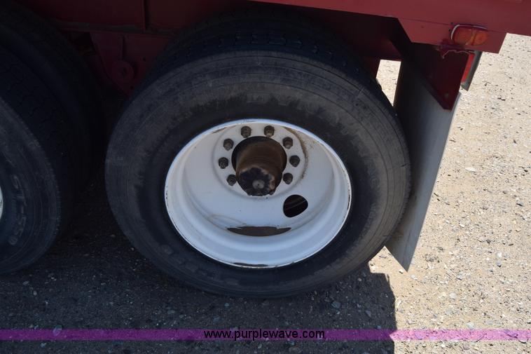 image for item BX9963 1980 Hobb flatbed trailer with poly tanks