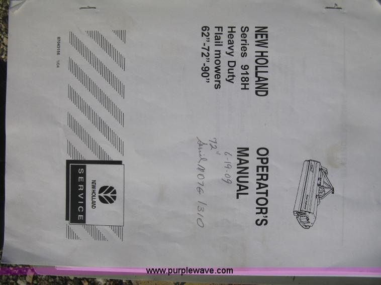 image for item J2828 New Holland 918H flail mower