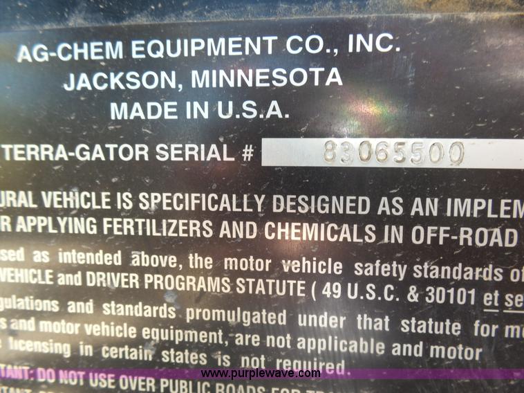 image for item J5499 2000 Ag-Chem TerraGator 8103 self-propelled applicator