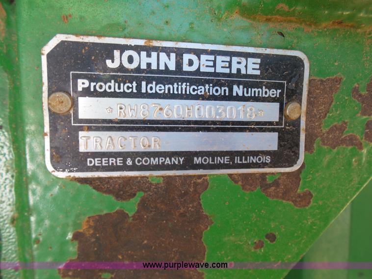 image for item J7539 1990 John Deere 8760 4WD tractor