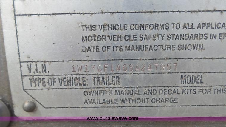 image for item L1342 2007 Wilson double hopper grain trailer