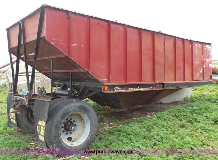 image for item L1343 1969 shop built single hopper grain trailer