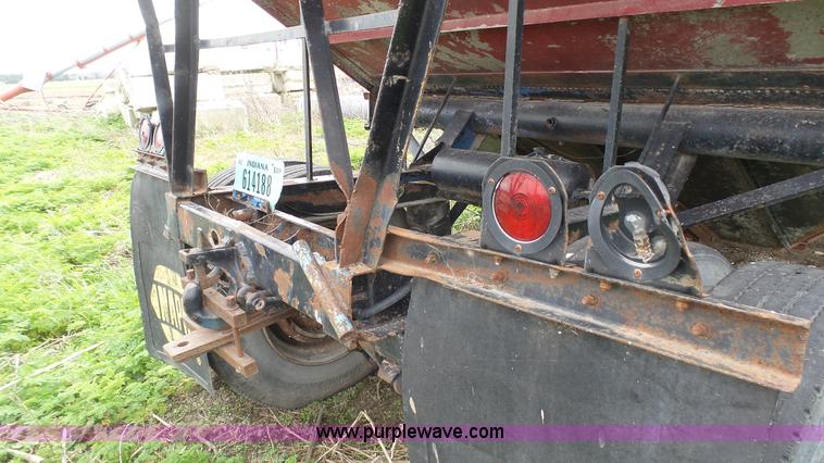 image for item L1343 1969 shop built single hopper grain trailer