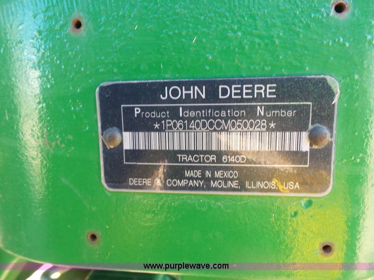 image for item L5787 2013 John Deere 6140D MFWD tractor