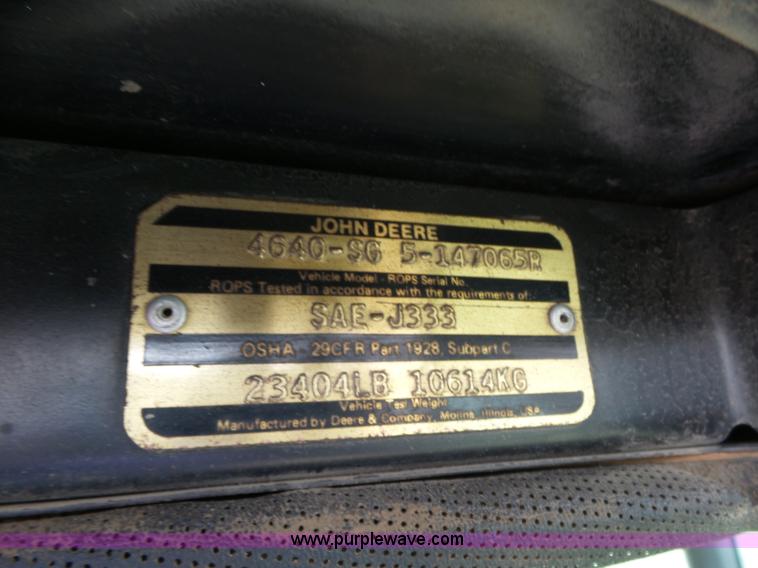 image for item L6294 1978 John Deere 4640 tractor