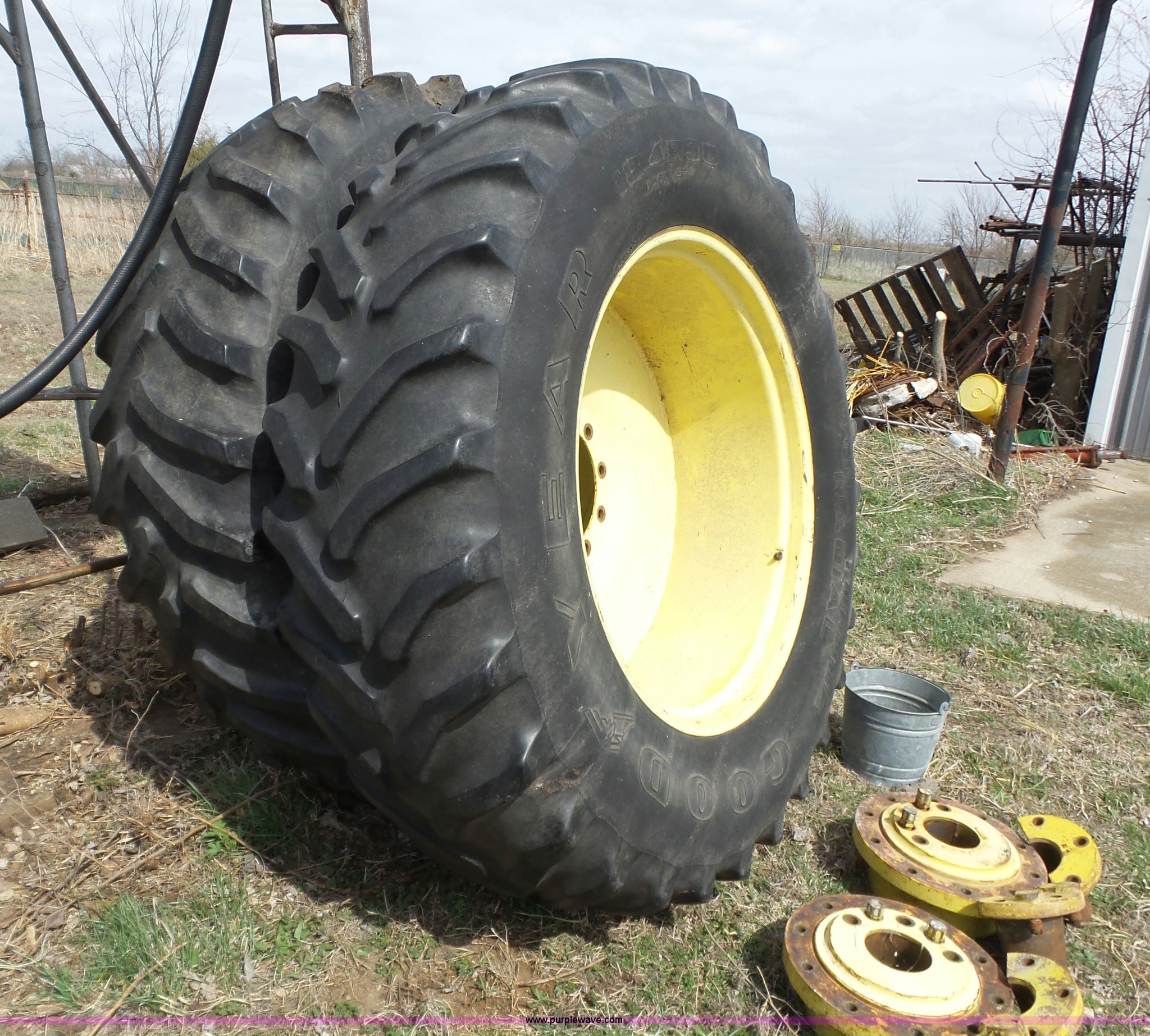 (2) Goodyear Dyna Torque 18.4R38 tractor tires in Girard, KS Item