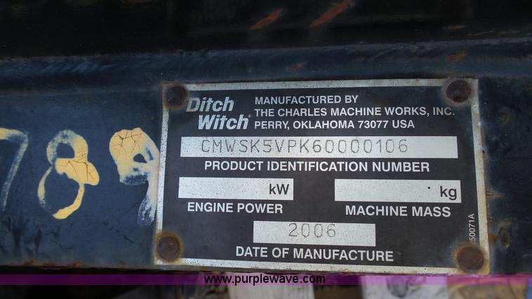 image for item AO9837 2006 Ditch Witch skid steer vibratory plow attachment