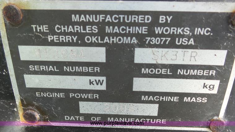 image for item AO9839 2004 Charles Machine Works Ditch Witch trencher attachment