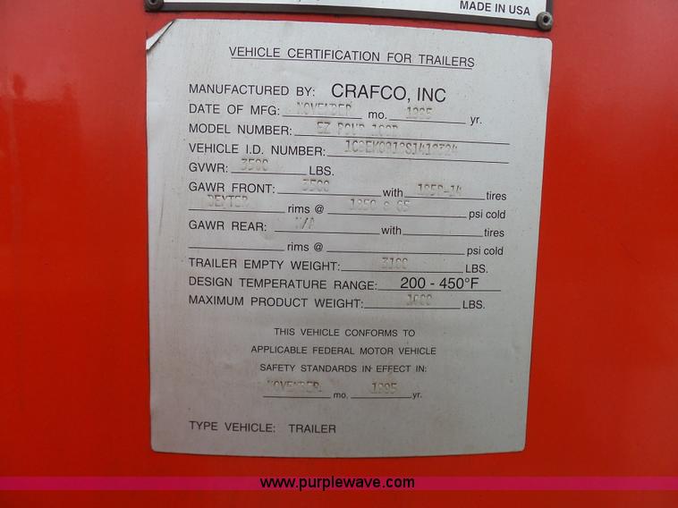 image for item AX9238 1995 Crafco EZ Pour 100D crack sealer