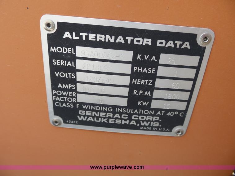 image for item BE9853 Generac 95A00242-S generator