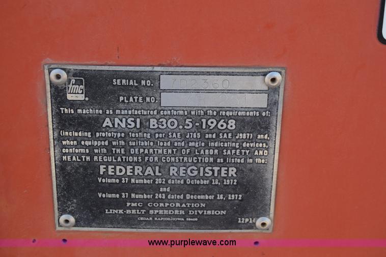 image for item BX9710 Link Belt LS-78 crane