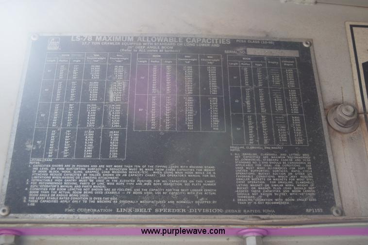 image for item BX9710 Link Belt LS-78 crane