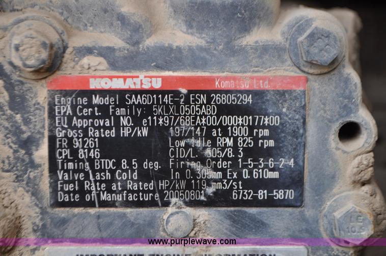 image for item G7332 2006 Komatsu GD655 motor grader