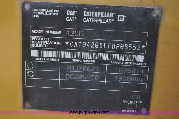image for item G7342 2002 Caterpillar 420D backhoe