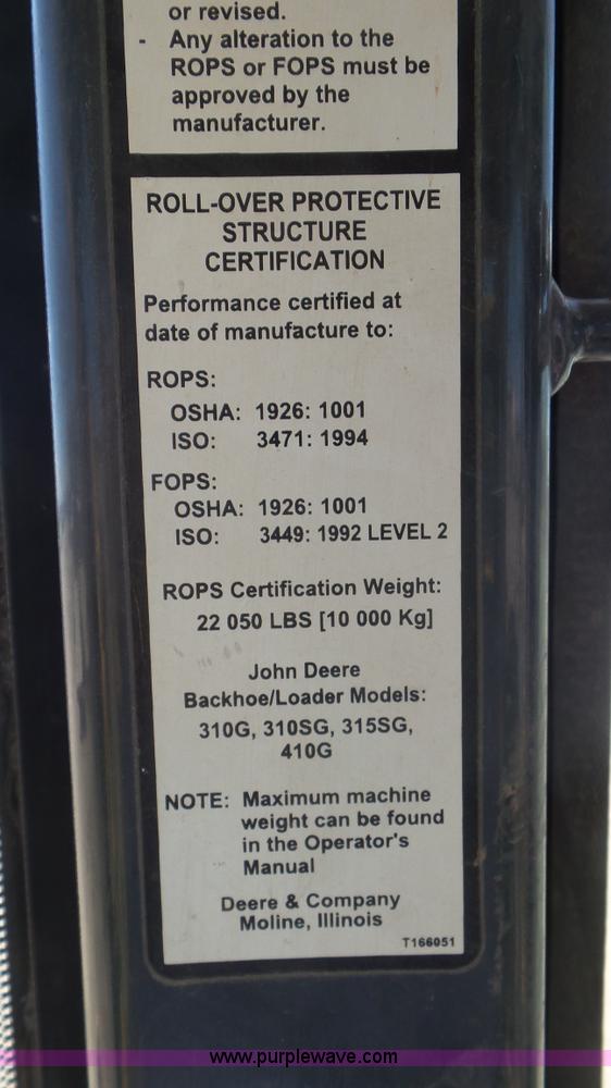 image for item J6123 2003 John Deere 310SG backhoe