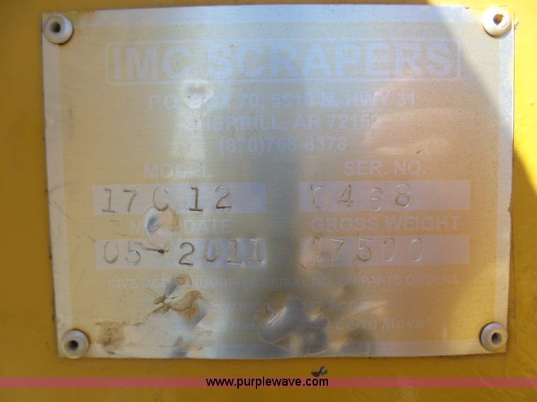 image for item J6154 2011 IMC 17C12 scraper