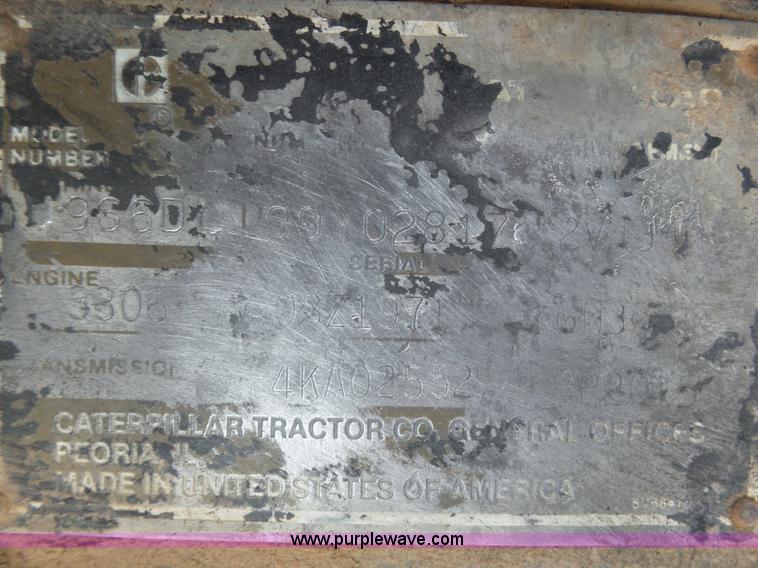 image for item J6157 1983 Caterpillar 966D wheel loader