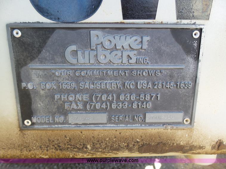image for item J6161 1995 Power Curber 5700-B curb machine