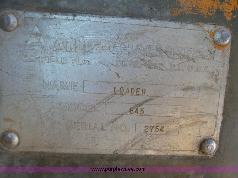 image for item J6163 1969 Fiat-Allis 645 wheel loader