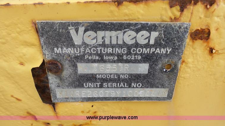 image for item J6251 2000 Vermeer T655 Commander trencher
