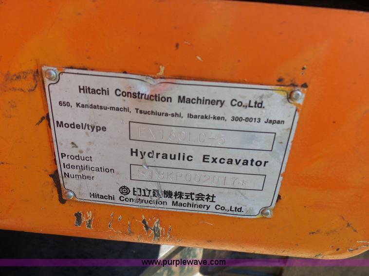 image for item J7524 1999 Hitachi EX160LC-5 excavator