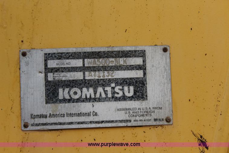 image for item J7572 2002 Komatsu WA500-3Lk wheel loader
