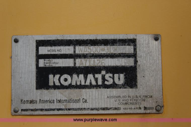 image for item J7573 2002 Komatsu WA500-3Lk wheel loader