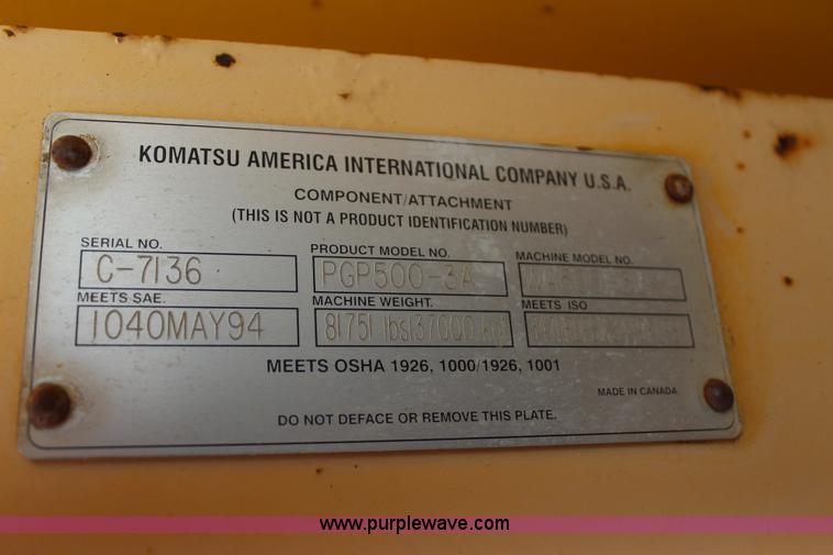 image for item J7573 2002 Komatsu WA500-3Lk wheel loader